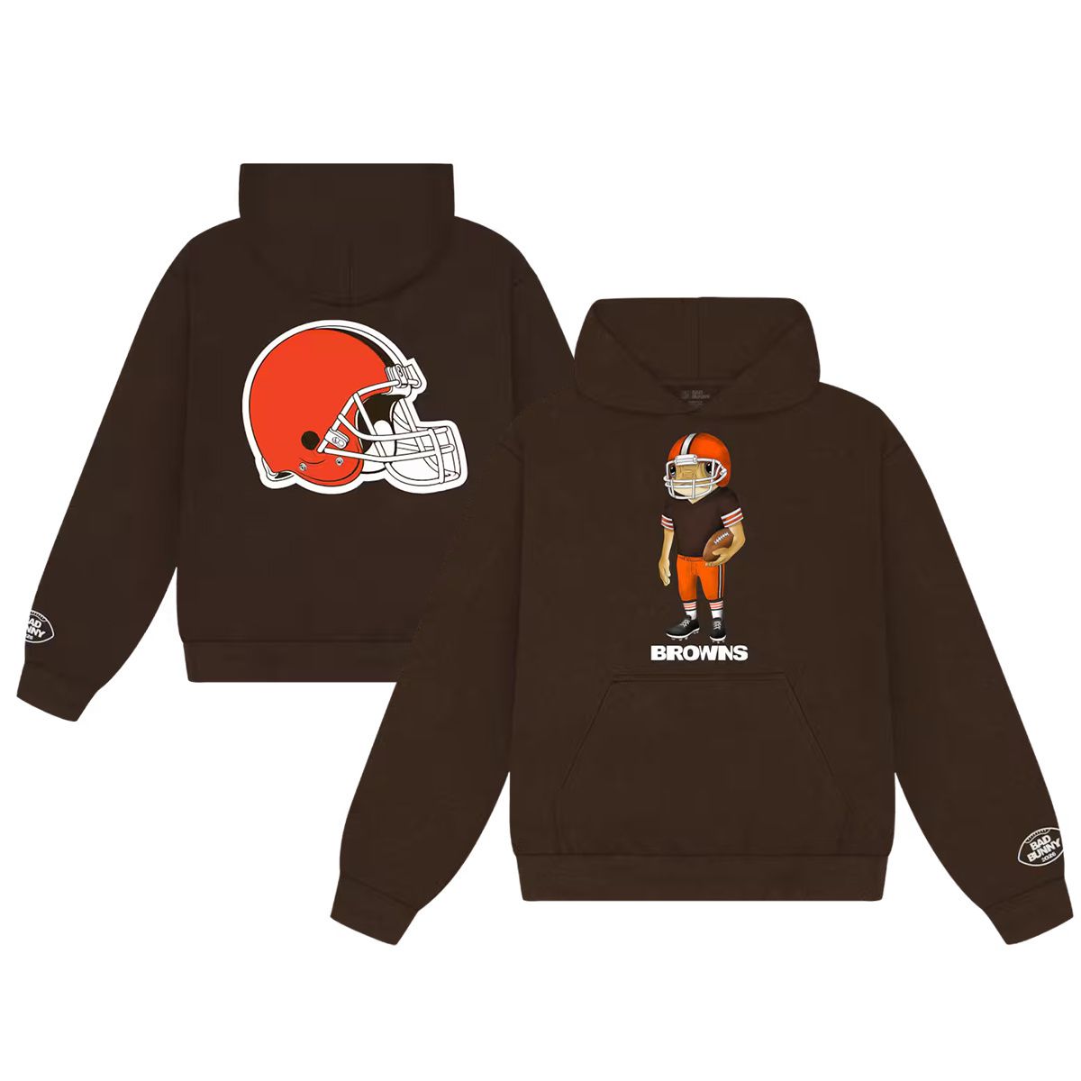 Men 2026 NFL Cleveland Browns hoodie brown 0011->cleveland browns->NFL Jersey